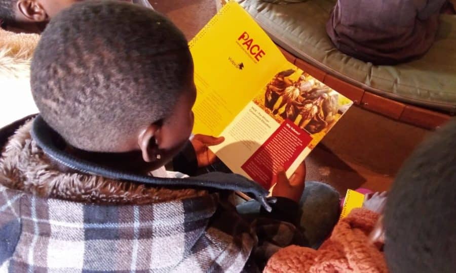 Vulpro students using the Vulture Pace Booklet