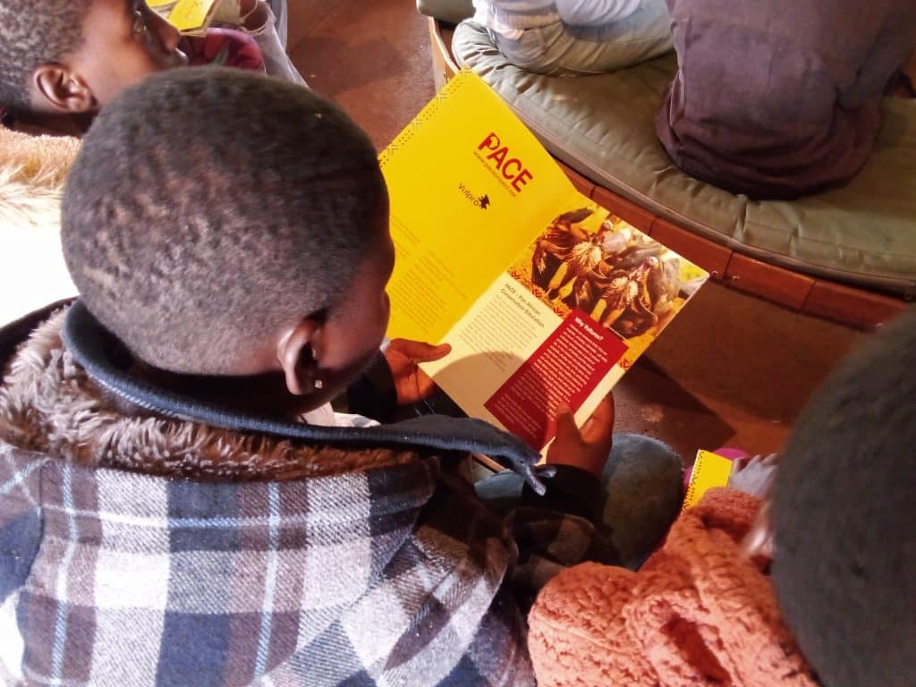 Vulpro students using the Vulture Pace Booklet