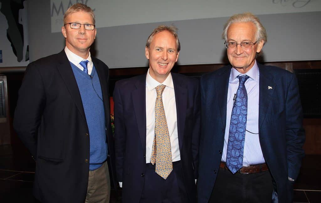 L to R - Tico McNutt, Charlie Mayhew OBE, and Iain Douglas-Hamilton OBE at Royal Geographical Society in 2011