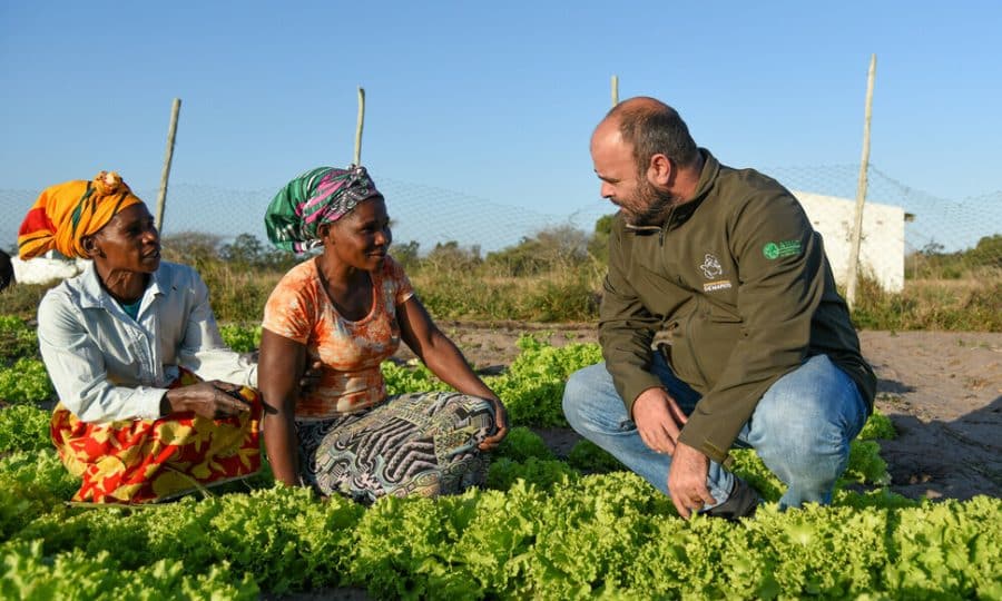 Maputo National Park Miguel at a community farming project. Sarah Marshall.jpg