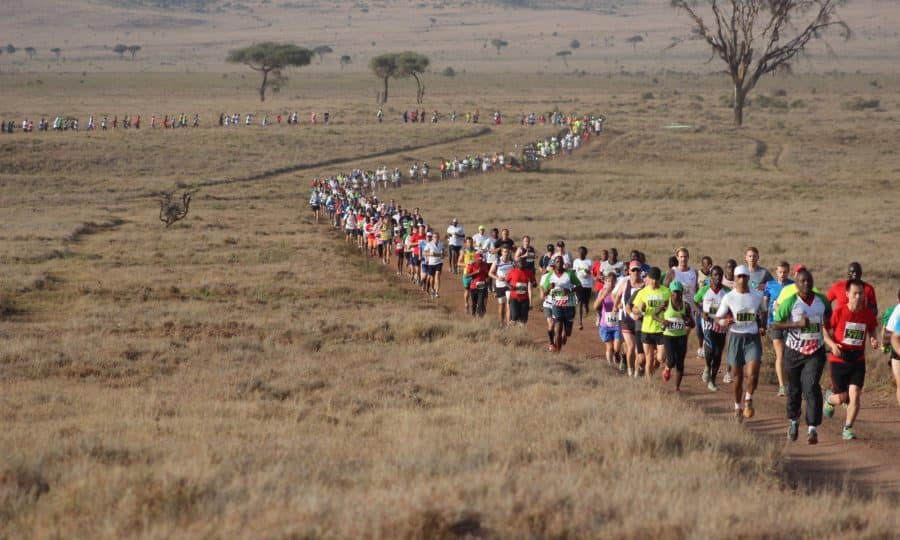 The Lewa Safari Marathon takes place in the beautiful Lewa Wildlife Conservancy, Kenya