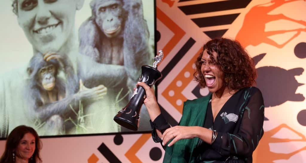 LONDON, ENGLAND - NOVEMBER 27: (L-R) Tusk Award Winner Fanny Minesi, Prince William Award Winner Dr Ekwoge Abwe, Prince William, Prince of Wales and Wildlife Ranger Award Winner Jealous Mpofu attend the 2023 Tusk Conservation Awards at The Savoy Hotel on November 27, 2023 in London, England. (Photo by Chris Jackson/Getty Images for Tusk)