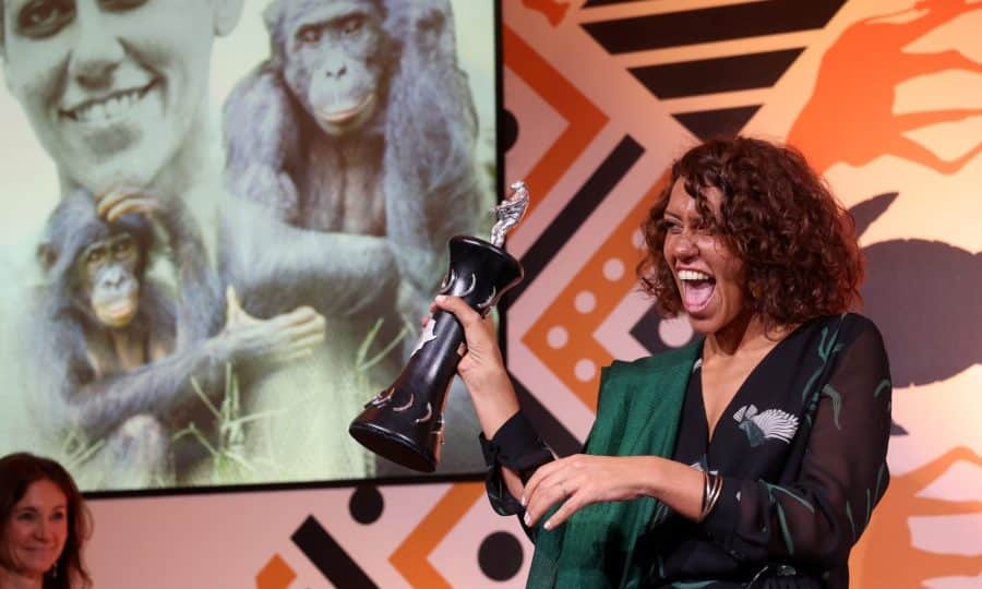 LONDON, ENGLAND - NOVEMBER 27: (L-R) Tusk Award Winner Fanny Minesi, Prince William Award Winner Dr Ekwoge Abwe, Prince William, Prince of Wales and Wildlife Ranger Award Winner Jealous Mpofu attend the 2023 Tusk Conservation Awards at The Savoy Hotel on November 27, 2023 in London, England. (Photo by Chris Jackson/Getty Images for Tusk)